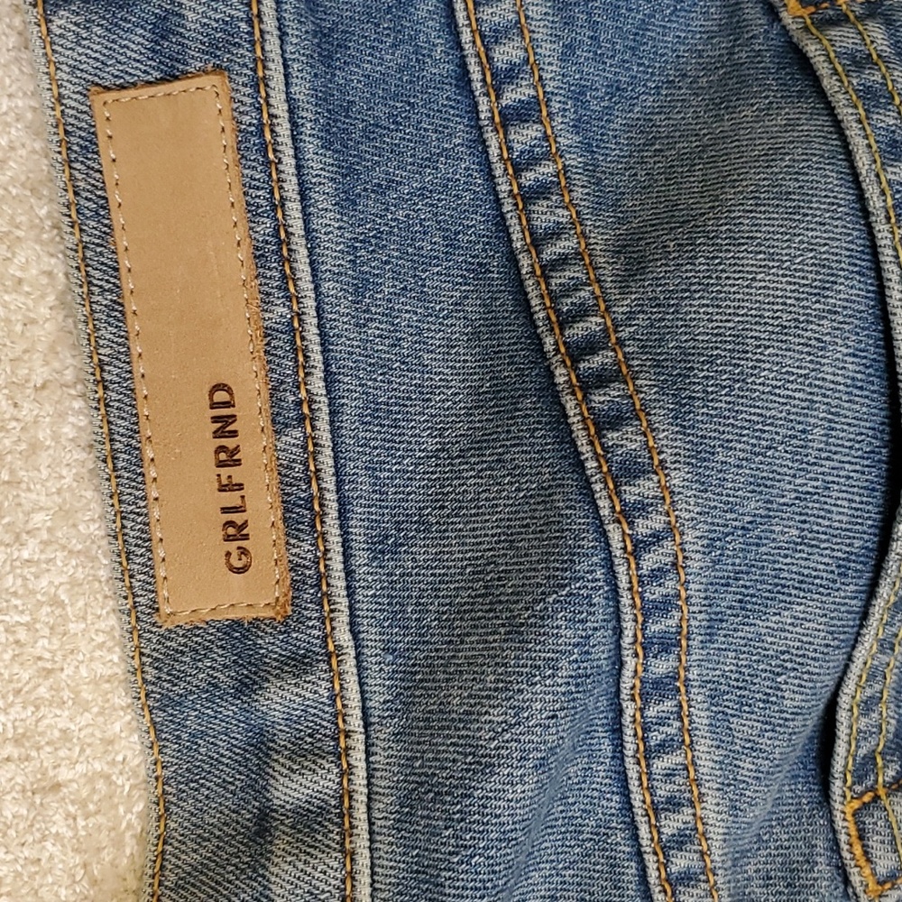 Grlfrnd Naomi women's highrise cut off crop distressed jeans size 31 - Picture 9 of 16